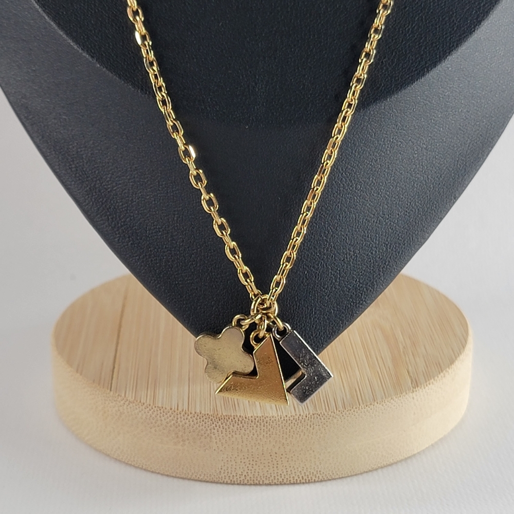 LOUIS VUITTON Pandanti Love Letters Necklace GP×Rhinestone×Silver - Picture 5 of 10